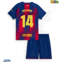 Barcelona Marcus Rashford #14 Hjemmedraktsett Barn 2025-26 Kortermet (+ Korte bukser)
